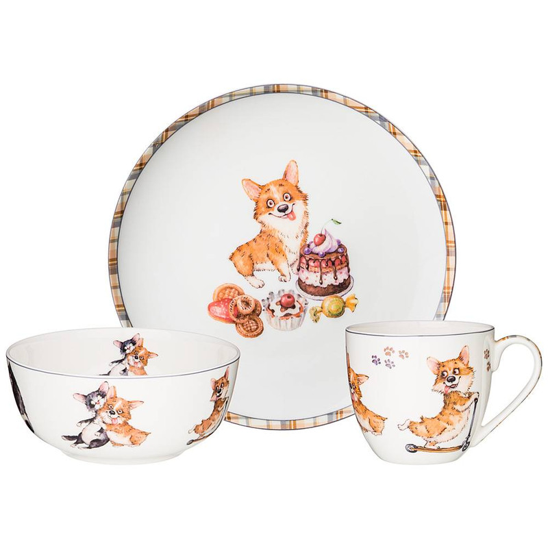 Набор посуды обеденный 3 предмета Lefard 'Лучшие друзья'