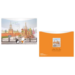 Папка-конверт на кнопке А4, Comix География 'Москва: Собор Василия Блаженного' 2