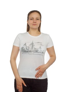 Футболка с видом главного здания МГУ имени М.В. Ломоносова