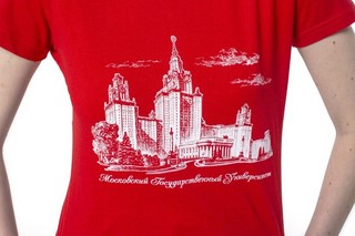 Футболка с видом главного здания МГУ имени М.В. Ломоносова 2