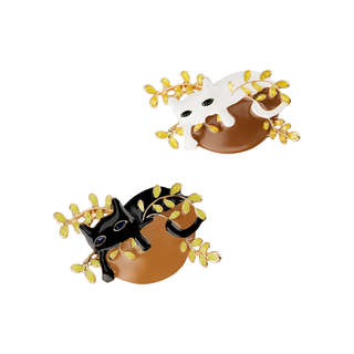 Набор брошей MESHU 'Cat in flowers', 2шт, европодвес 3