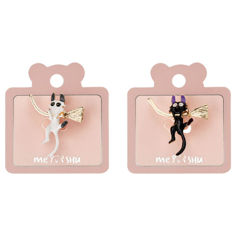 Набор брошей MESHU 'Witch kitten', 2шт, европодвес