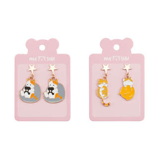 Серьги MESHU 'Catness', бижутерия, ассорти, европодвес. Цена ...