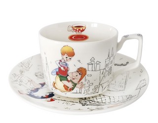 Пара кофейная 'Малыш и Карлсон' 2 предмета, 220 мл, фарфор, в...