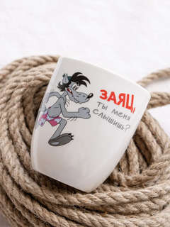 Кружка 'Ну, погоди!' 420 мл, фарфор, в подарочной упаковке (слышу, слышу) 6