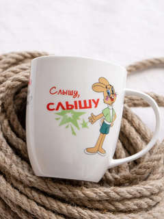 Кружка 'Ну, погоди!' 420 мл, фарфор, в подарочной упаковке (слышу, слышу) 7