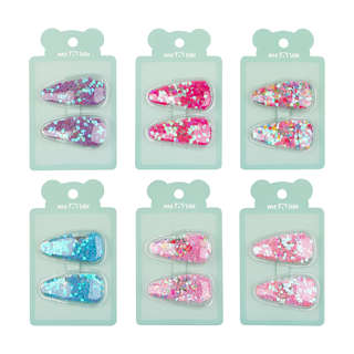 Заколки для волос MESHU, клик-клак, с наполнителем, ассорти, ...