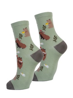 Носки 'Капибара' зеленый, разм.35-39, артикул KW009-001179