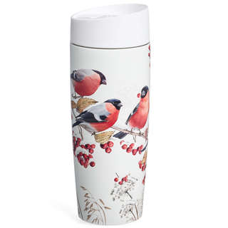 Термокружка Agness Снегири 360 мл, колба нержавеющая сталь 2