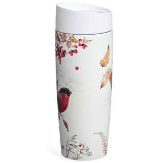Термокружка Agness Снегири 360 мл, колба нержавеющая сталь 6