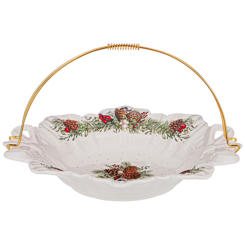 Блюдо 'Celebration' 26 см, с металлической ручкой, Lefard