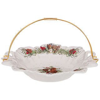 Блюдо 'Celebration' 26 см, с металлической ручкой, Lefard