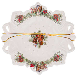 Блюдо 'Celebration' 26 см, с металлической ручкой, Lefard 2