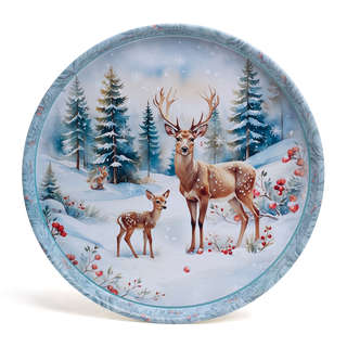 Поднос сервировочный 'Зимняя сказка' 33 см, Agness