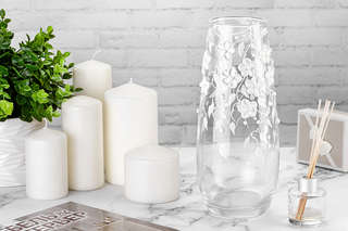 Ваза 26 см, 1.7 л 'Белые цветы' капля 5