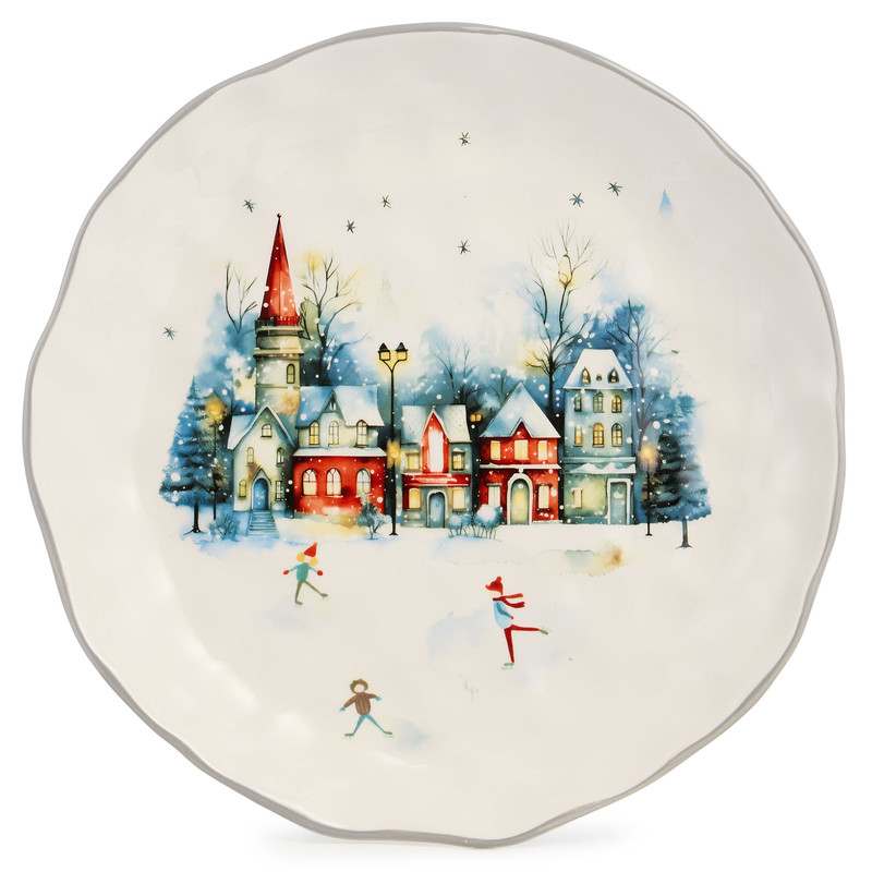 Тарелка обеденная 'С Новым Годом!' 28 см, Agness