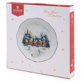Тарелка обеденная 'С Новым Годом!' 28 см, Agness 4