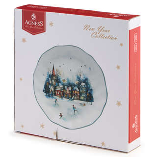 Тарелка закусочная 'С Новым Годом!' 17 см, Agness 4