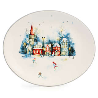 Блюдо овальное 'С Новым Годом!' 31х25 см, Agness