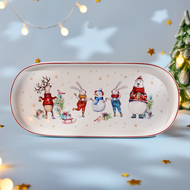 Блюдо овальное 'Winter Story' 34 см, Lefard