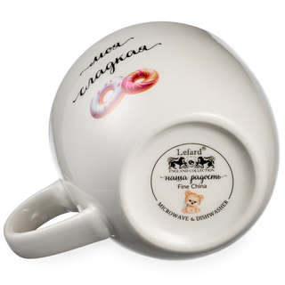 Набор посуды 'Моя сладкая' 3 предмета: кружка 240 мл, салатник 500 мл, тарелка 20 см, LEFARD 4