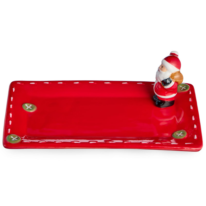 Блюдо сервировочное прямоугольное 'Christmas Gift' 24 см, LEFARD