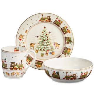 Набор посуды 'С Новым Годом!': салатник 80 мл, тарелка 19 см,...