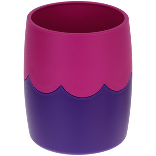 Подставка-стакан пластик, круглый, двухцветный фиолетовый-сиреневый, СТАММ