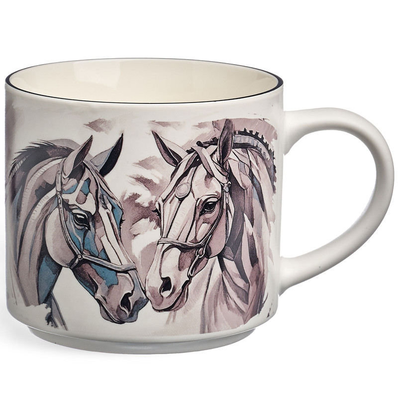 Кружка 'Horse' 500 мл, серебро, Lefard