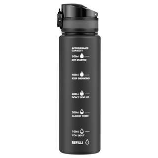 Бутылка для воды MESHU 'Выходи за рамки' 600мл, пластик, черная 2