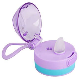 Бутылка для воды с трубочкой MESHU 'Cat' 480мл, пластик, сиреневая 3