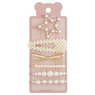 Заколки для волос MESHU, жемчужный цвет, 6 шт в наборе, европ...