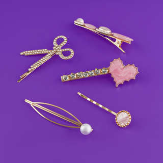 Заколки для волос MESHU, золотистые, 5 шт в наборе, европодвес 3