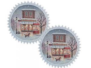 Комплект из 2-х круглых салфеток 'Дрезден' d 27 см, гобелен, ...