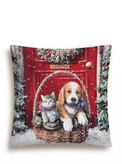 Наволочка декоративная 'Рождественский подарок', 45х45 см, го...