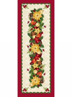 Дорожка на стол 'Рождественская звезда' (красный бордюр) 44х1...