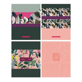 Тетрадь BG 48 л. в клетку "Листья" на скобе