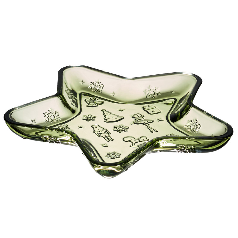 Блюдо-звезда 'Щелкунчик' зеленый, 21 см, LEFARD