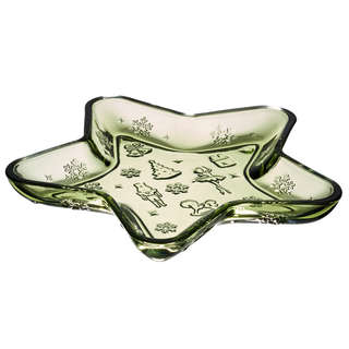 Блюдо-звезда 'Щелкунчик' зеленый, 21 см, LEFARD