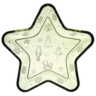 Блюдо-звезда 'Щелкунчик' зеленый, 21 см, LEFARD 2