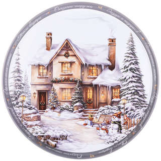 Поднос сервировочный 'Накануне Рождества' 33 см, AGNESS