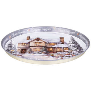 Поднос сервировочный 'Накануне Рождества' 33 см, AGNESS 2