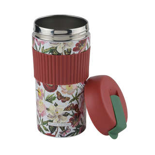 Термокружка 500 мл, с силиконовой вставкой, 'Flora Пионы' 2