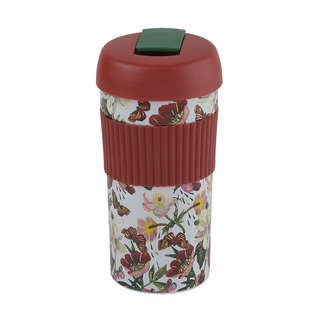 Термокружка 500 мл, с силиконовой вставкой, 'Flora Пионы' 3