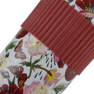 Термокружка 500 мл, с силиконовой вставкой, 'Flora Пионы' 6