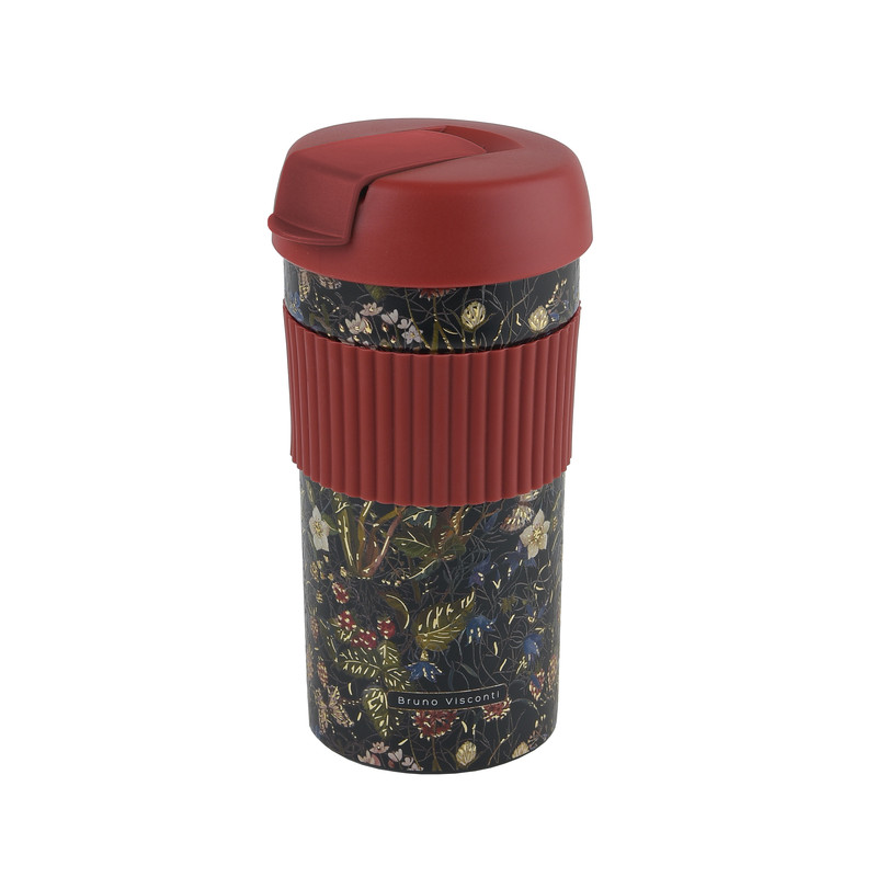 Термокружка 500 мл, с силиконовой вставкой, 'Flora Лесные ягоды'