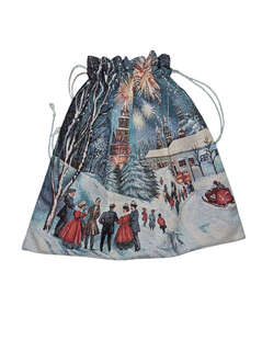 Мешок для подарков 'Салют' 40х44 см, гобелен, серебро, Le Gob...