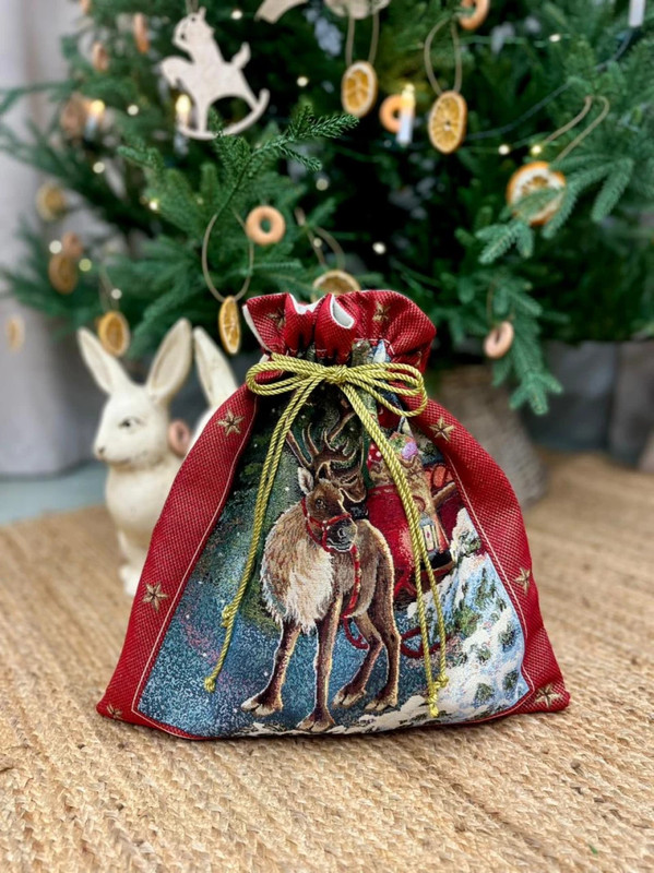 Мешок для подарков 'Свен' 43х44 см, гобелен, золото, Le Gobelin