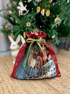 Мешок для подарков 'Свен' 43х44 см, гобелен, золото, Le Gobelin