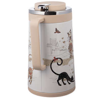 Термос 'Парижские коты' 950 мл, стеклянная колба, крышка с клапаном, Agness 2